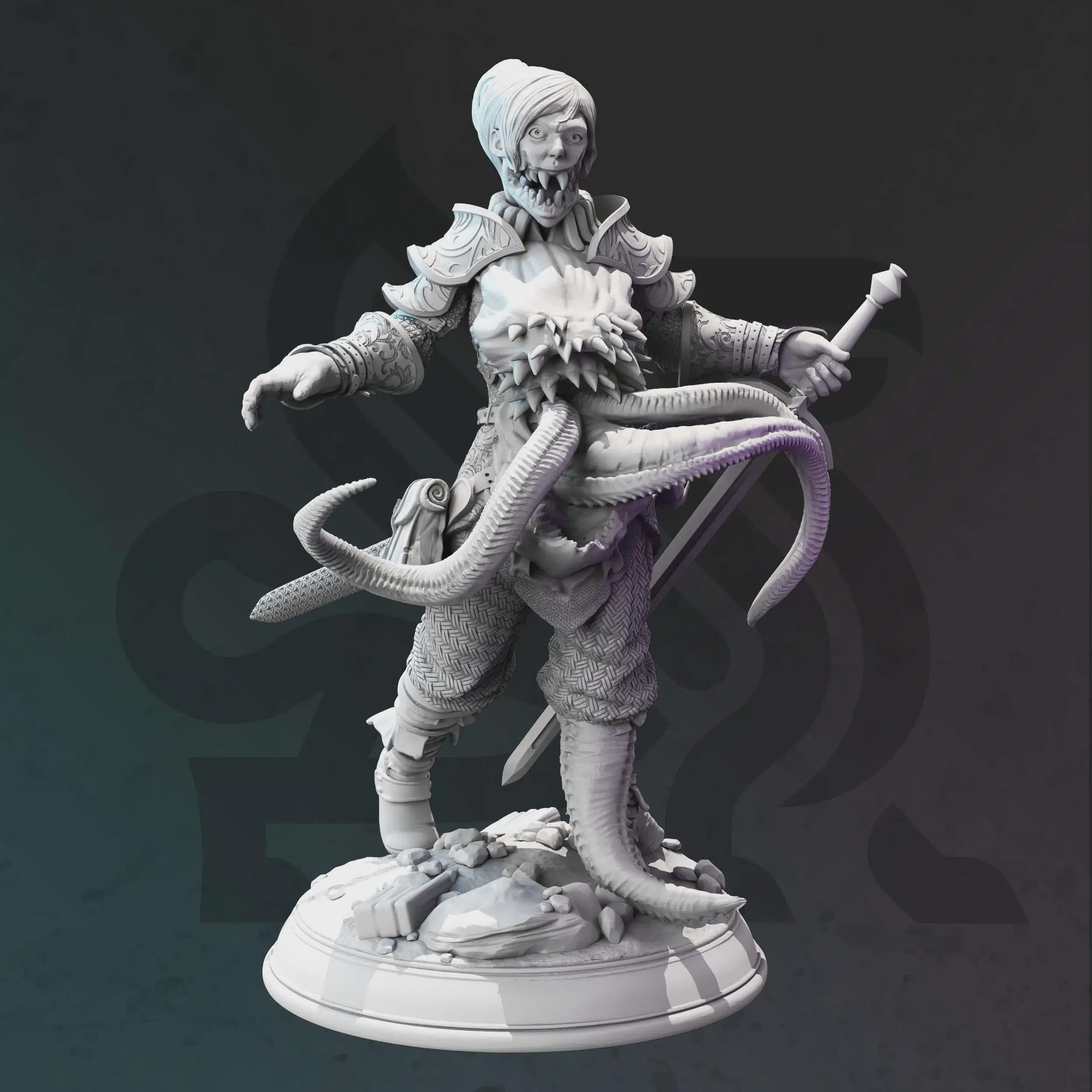 Female Human Ranger Miniature - Shapeshifter - Adana White - DM Stash