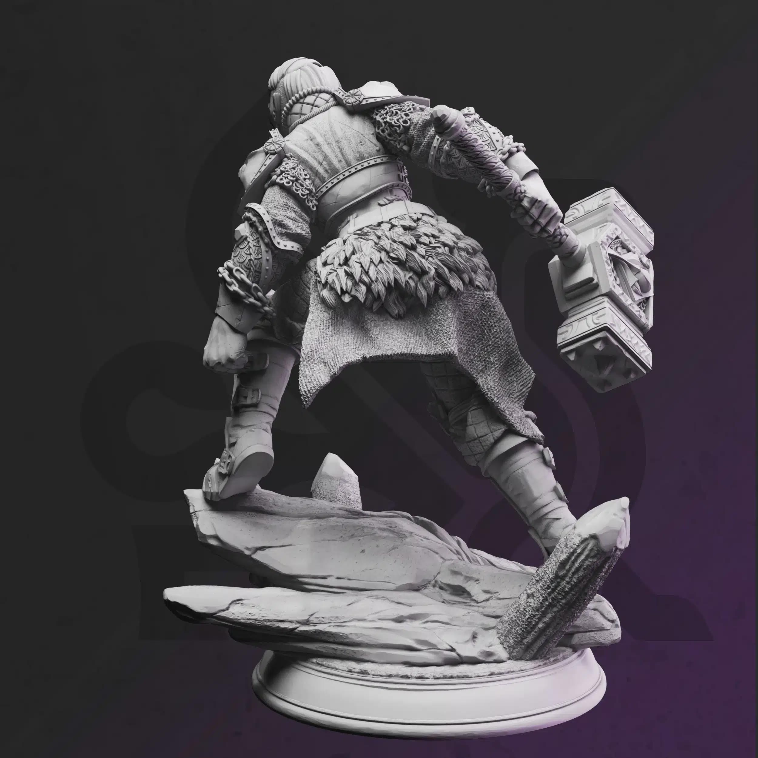 Female Goliath Paladin Miniature - Yrinsel - DM Stash