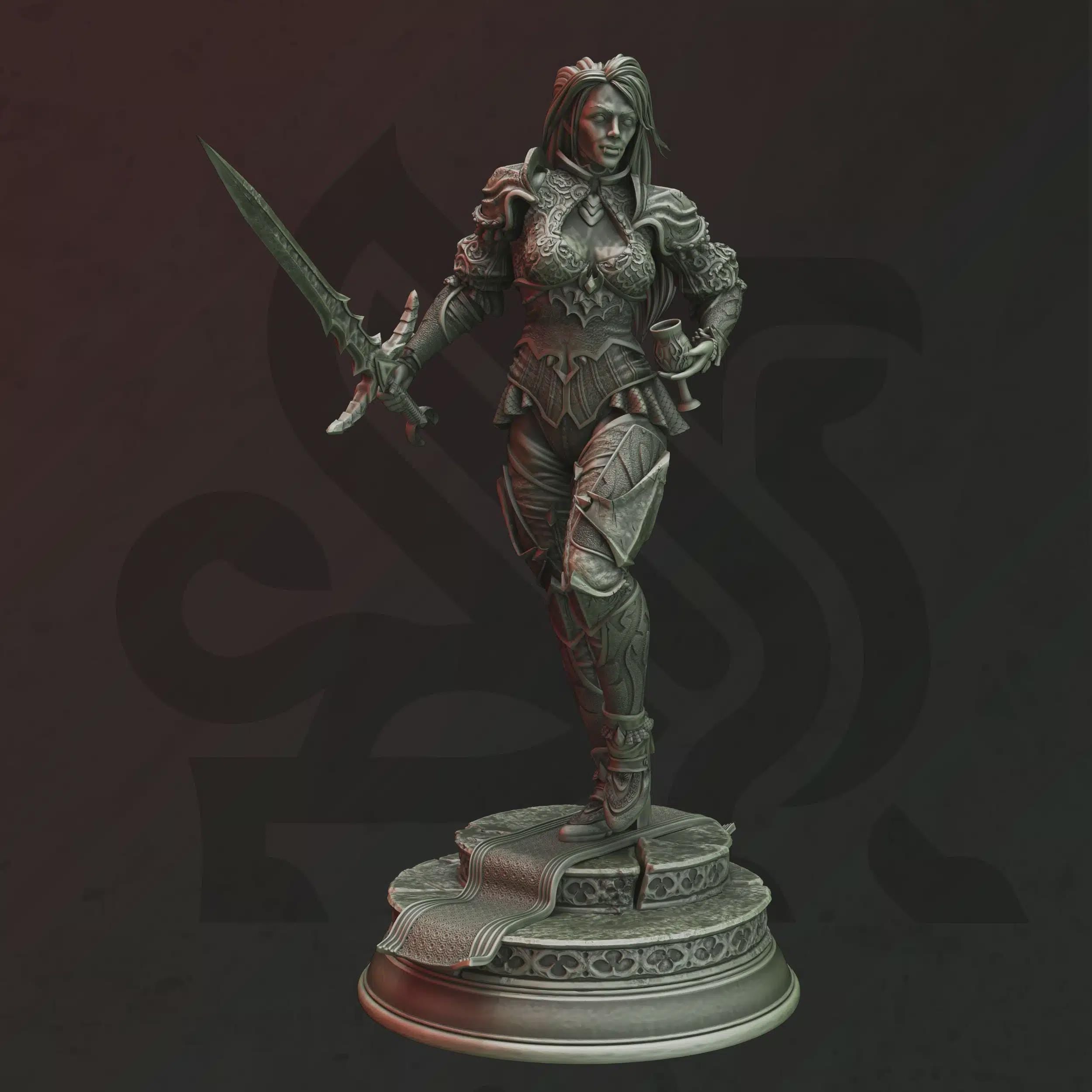 Female Vampire Rogue Duelist Miniature - Mina Strauss - DM Stash