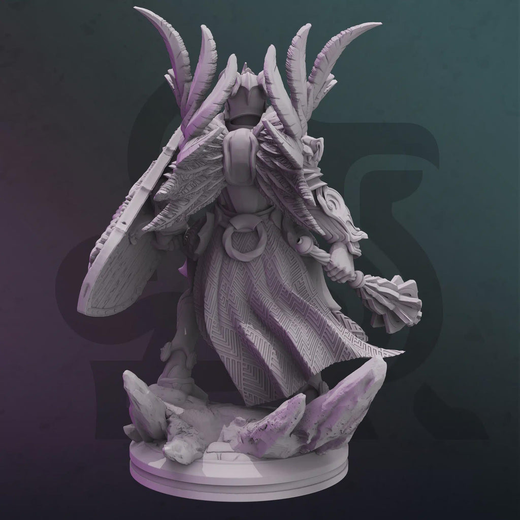 Elf Cleric Paladin Miniature - Zyril the Spellknight - DM Stash