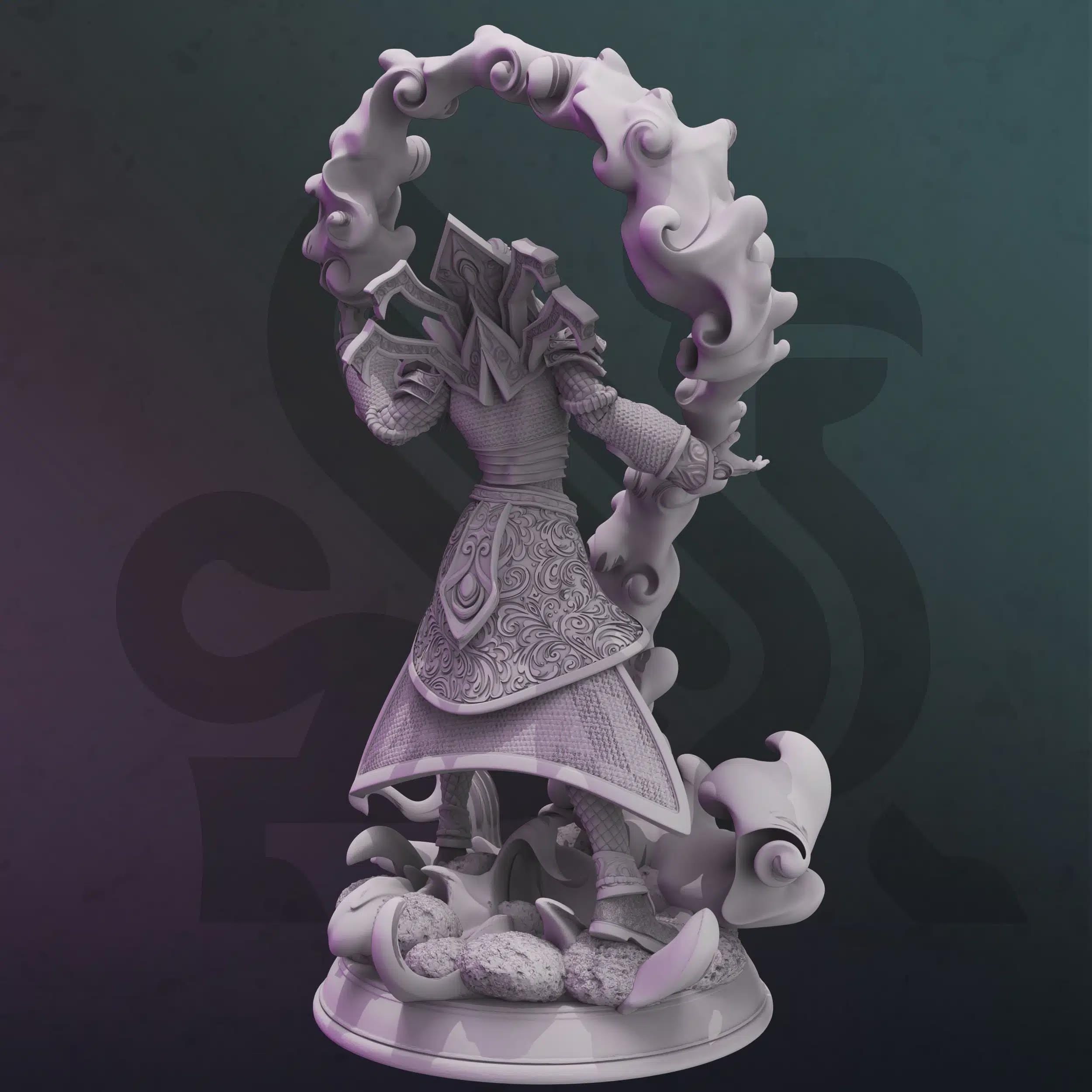 Female Elf Sorcerer Miniature - Irivyl, The Blind Seeress - DM Stash