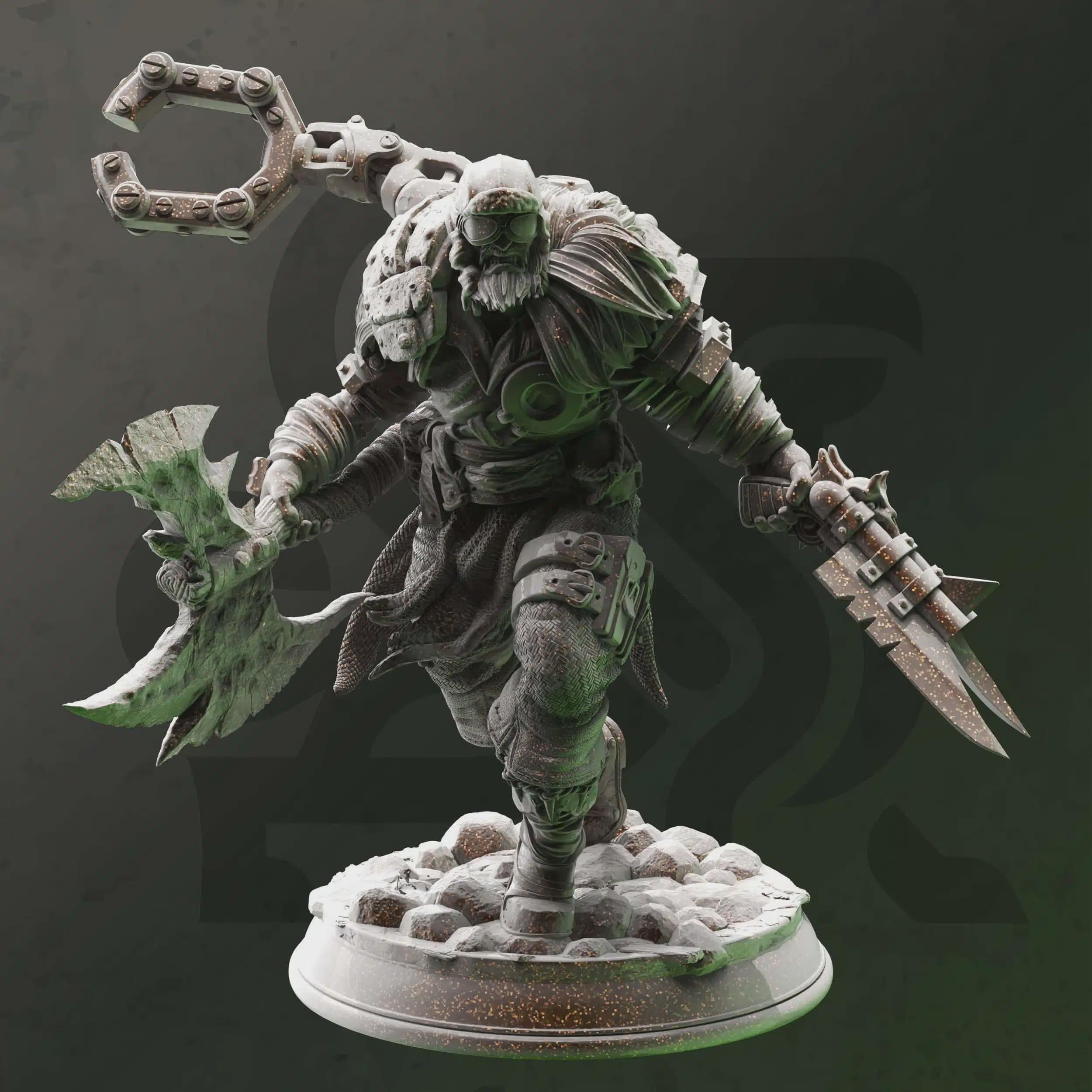 Human Artificer Miniature - Eyrik, Battle Engineer - DM Stash