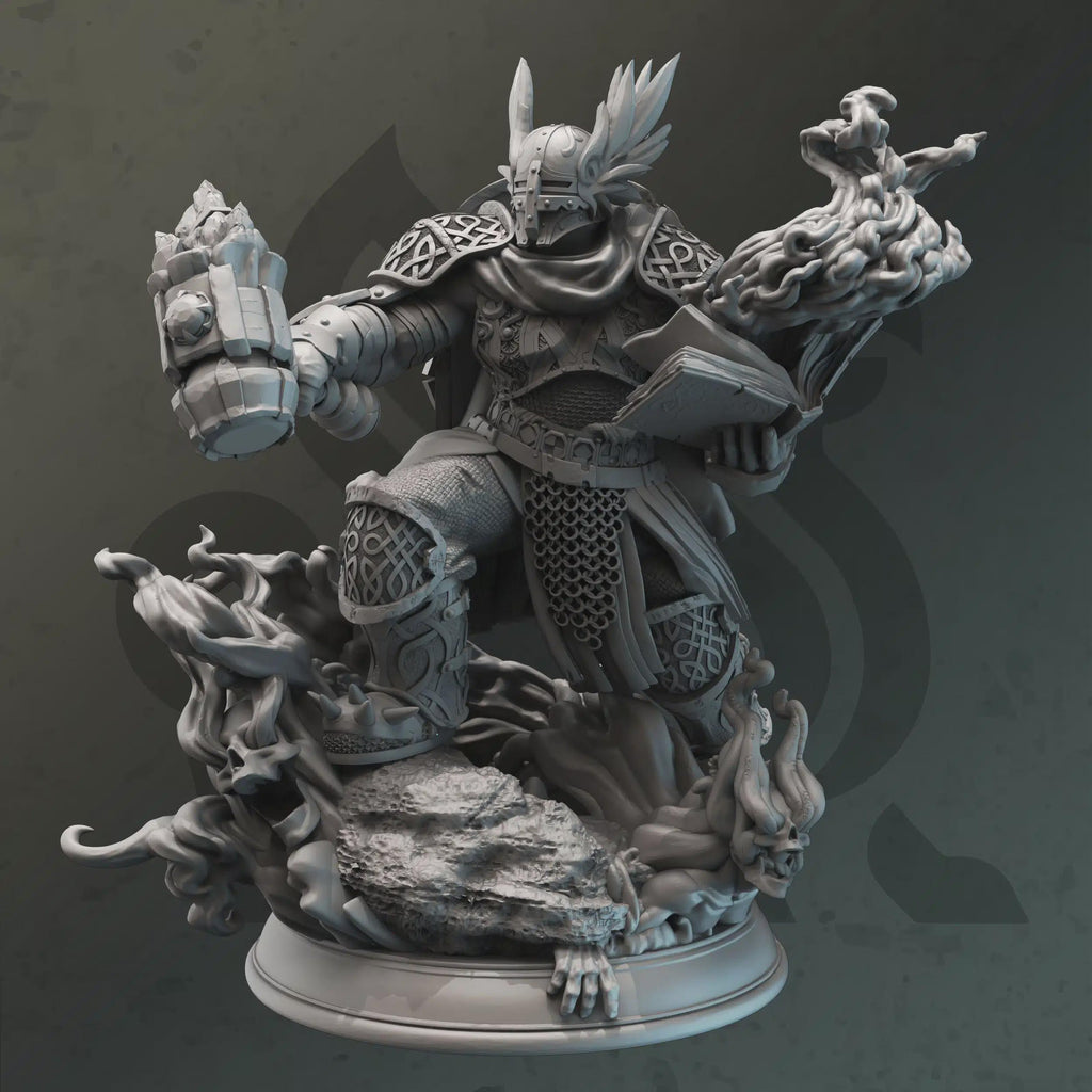 Elemi Cleric Miniature - Gorozai, Warden of the Sacred Fire - DM Stash