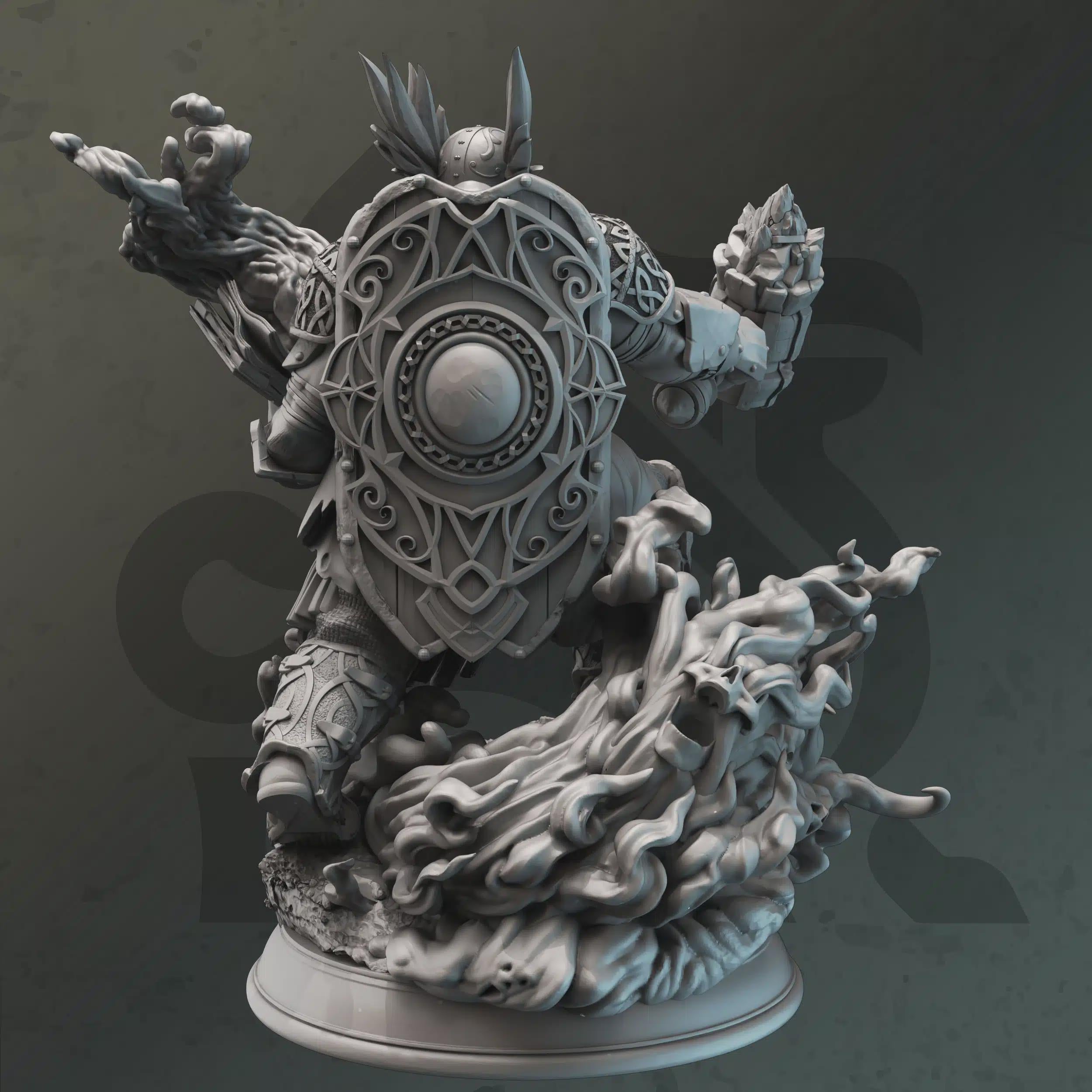 Elemi Cleric Miniature - Gorozai, Warden of the Sacred Fire - DM Stash