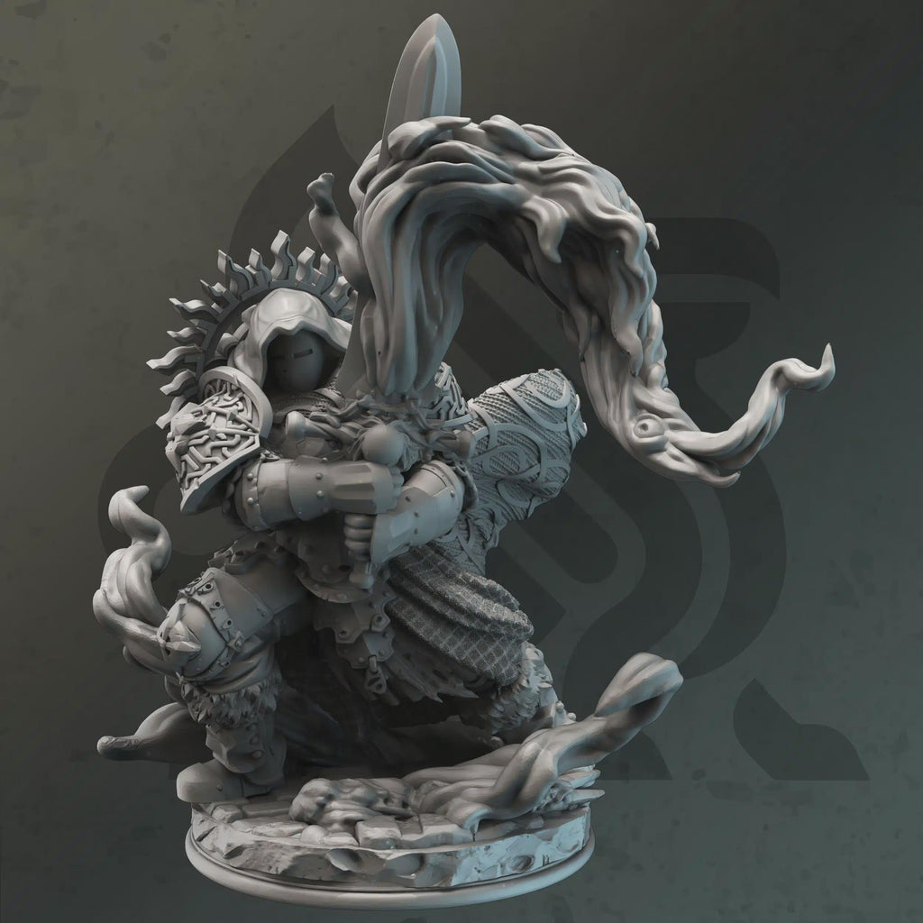 Elemi Paladin Miniature - Tuzugo, Evangelist of the Sacred Fire - DM Stash