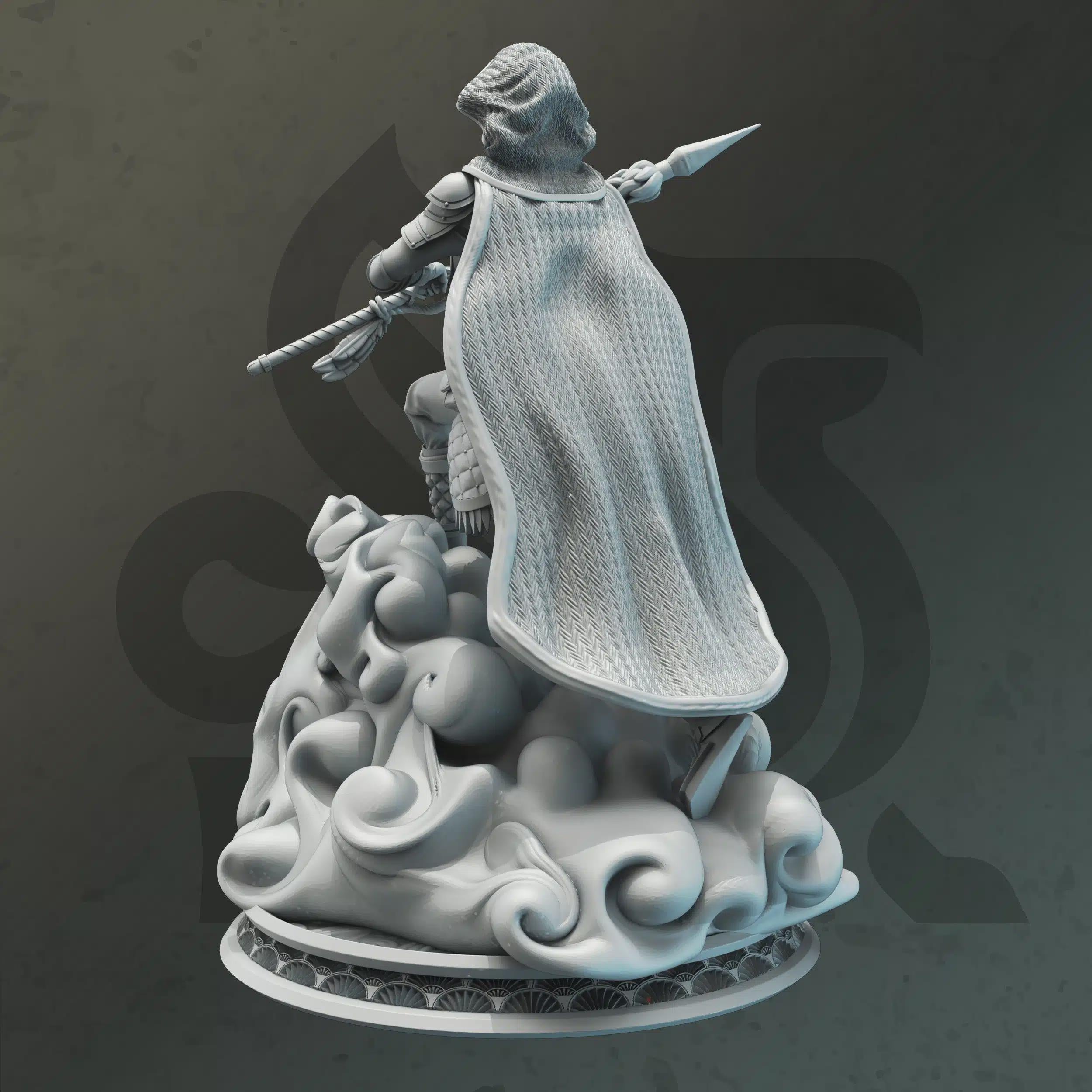 Female Elemi Rogue Monk Miniature - Aura Kaze, Cloud-step Rogue - DM Stash