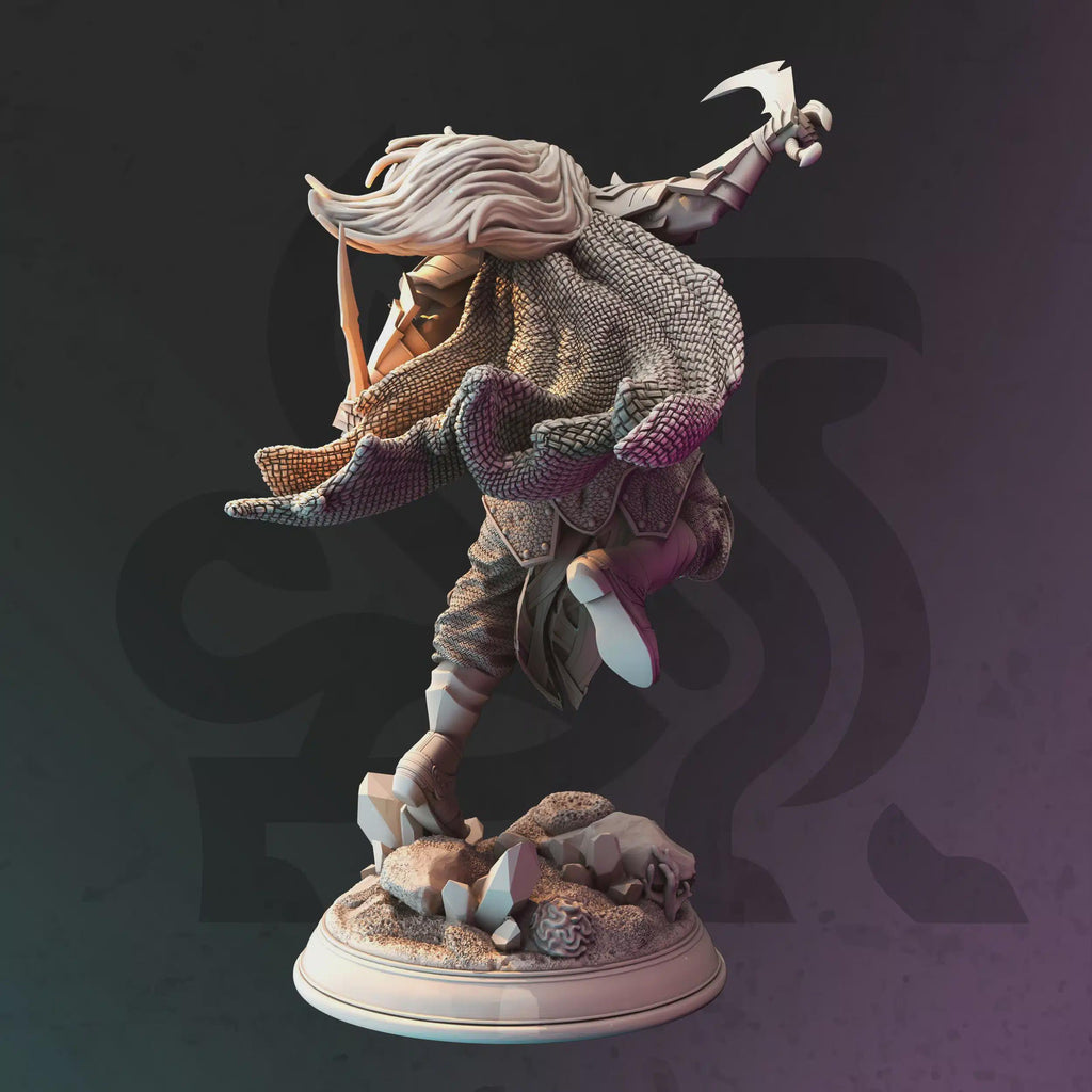 Female Drow Ranger Fighter Miniature - Xandir Nvata, Ranger of Swamps - DM Stash