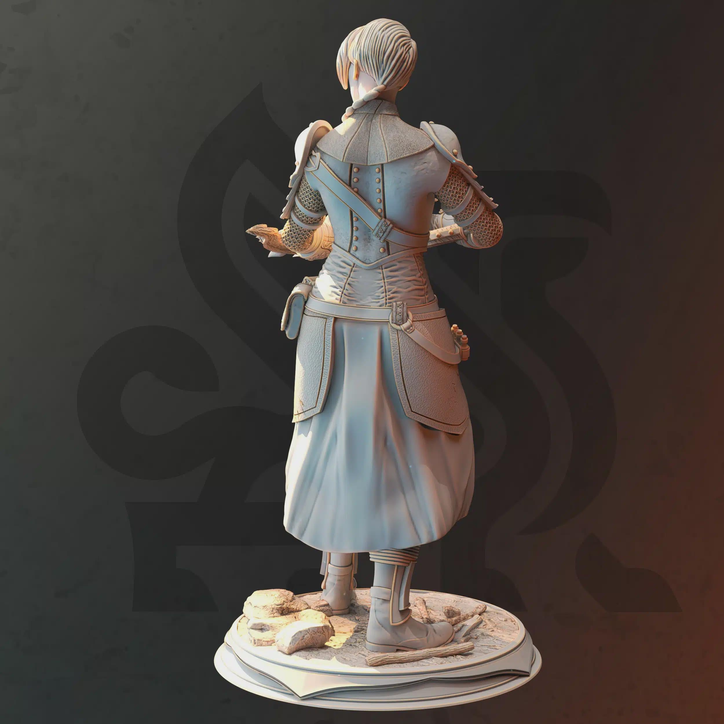 Female Human Ranger Hex Hunter Miniature - Velandrin Wolfsbane - DM Stash