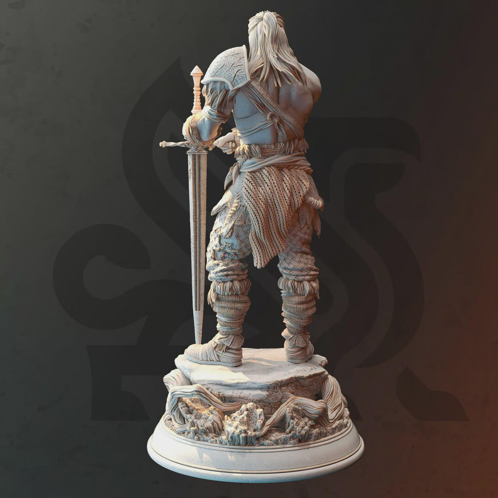 Human Ranger Barbarian Miniature - Lucian Grey - DM Stash