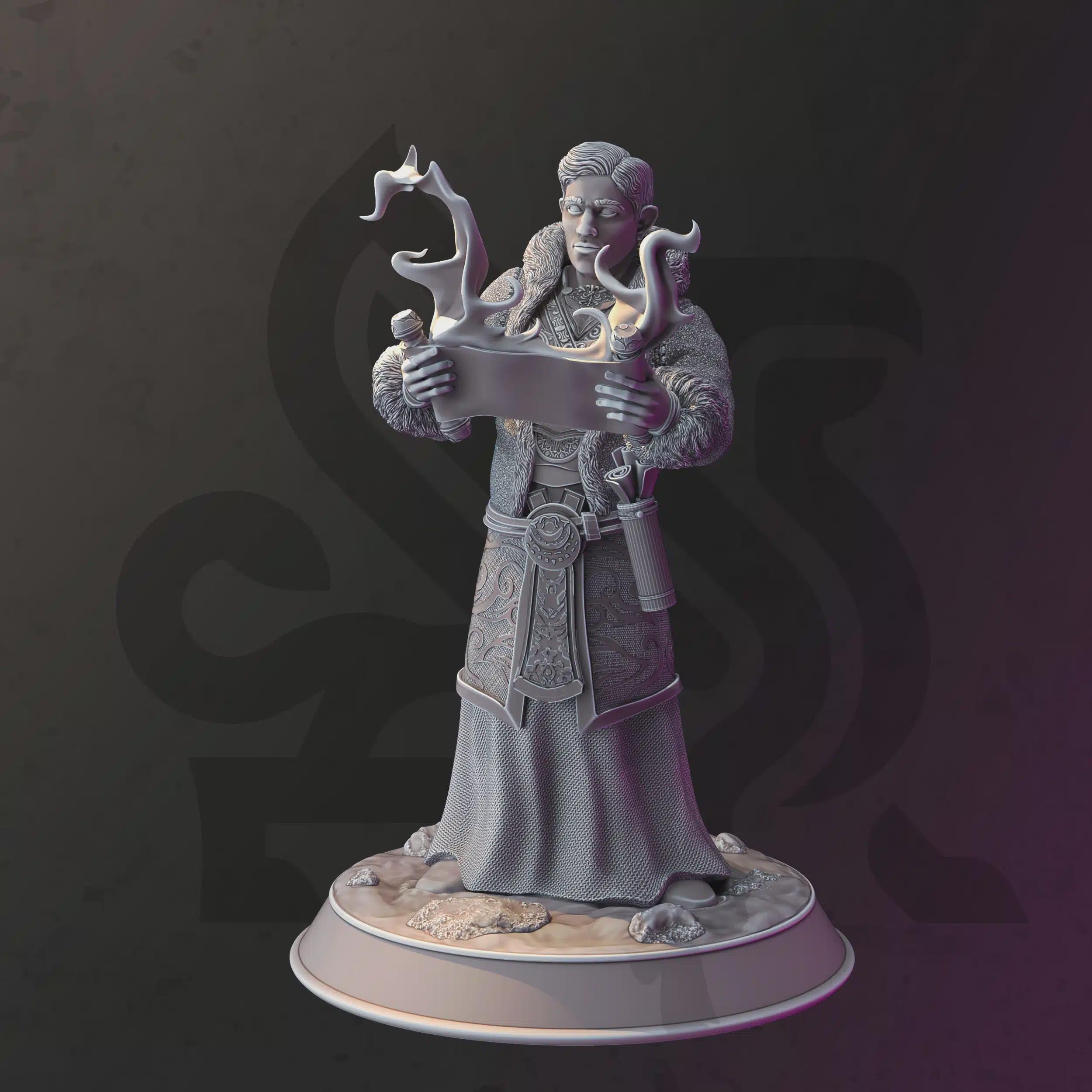 Halfling Cleric Miniature - Darius Burrows, Cleric of Cedhelieth - DM Stash