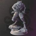 Beastfolk Female Rogue Miniature - Curatio Ounce, Snow Stalker - DM Stash