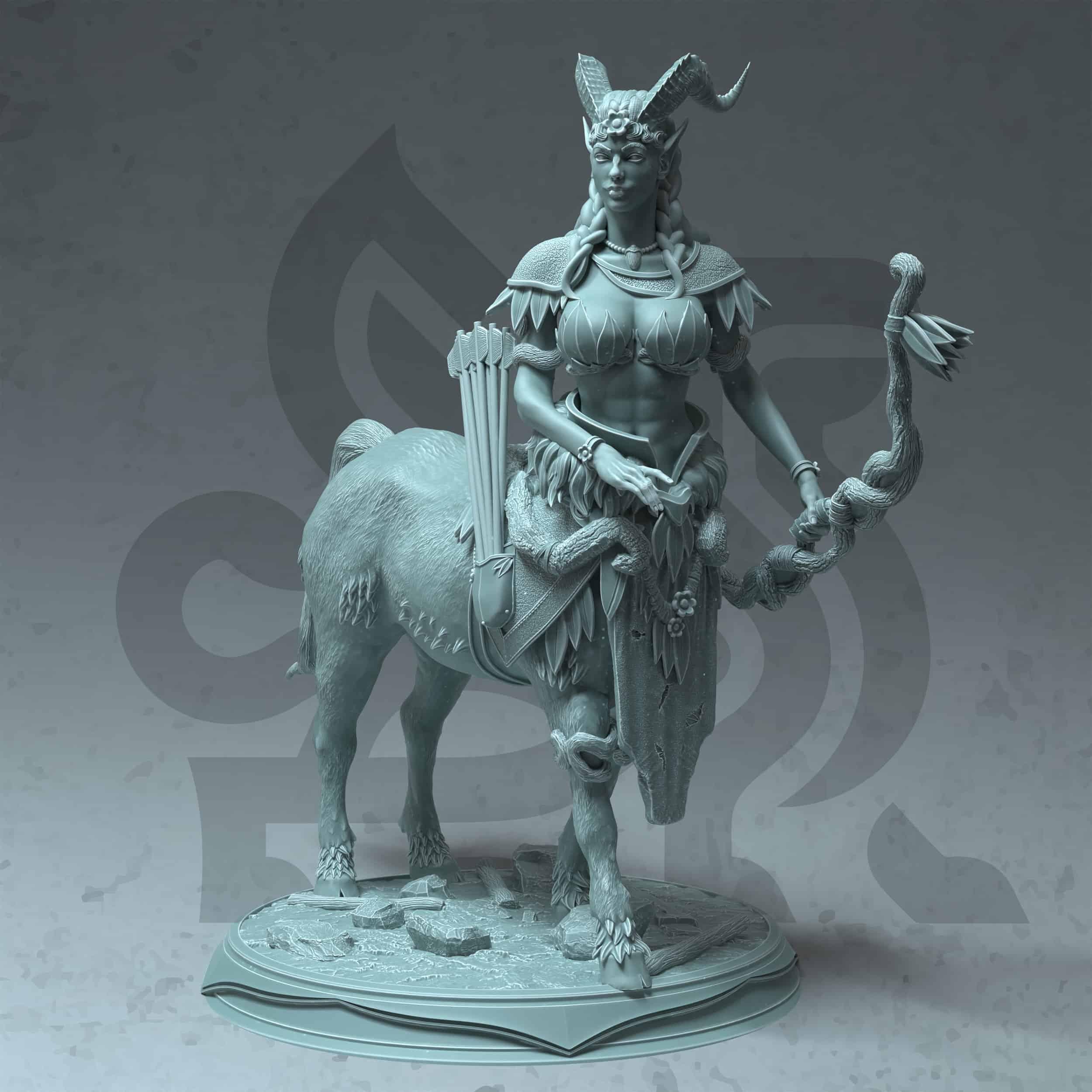 Female Centaur Ranger Miniature - Tanagor, Sentinel of the Woods - DM Stash