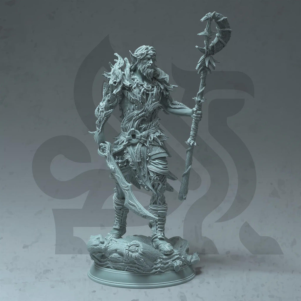 Fey Elf Druid Miniature - Aurelion, The Evening Star - DM Stash
