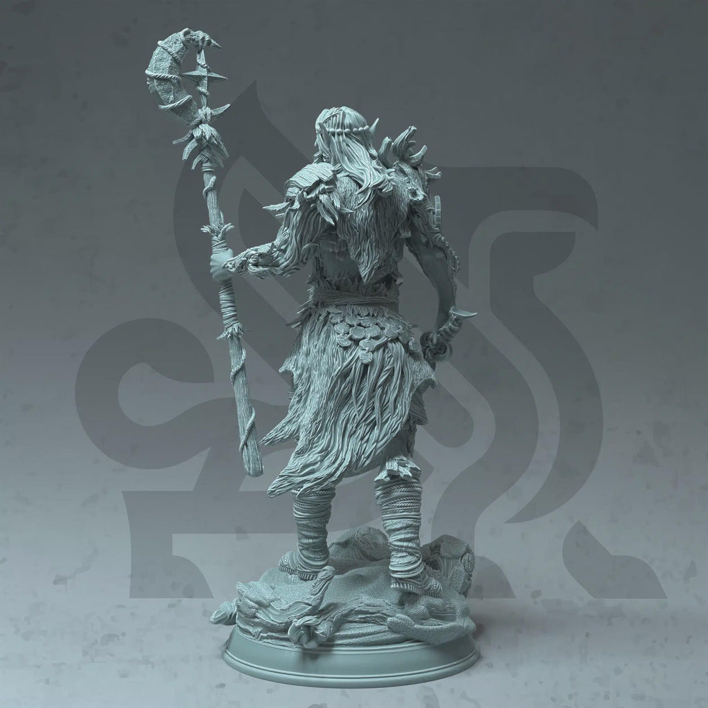 Fey Elf Druid Miniature - Aurelion, The Evening Star - DM Stash