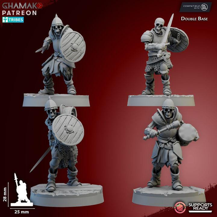Skeletal Guard - Skeleton Miniatures - Ghamak