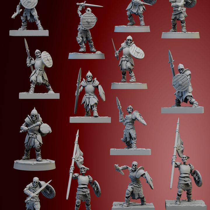 Skeletal Guard - Skeleton Miniatures - Ghamak