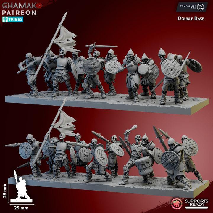 Skeletal Guard - Skeleton Miniatures - Ghamak