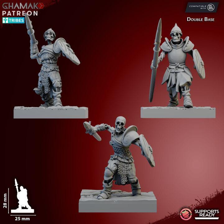 Skeletal Guard - Skeleton Miniatures - Ghamak