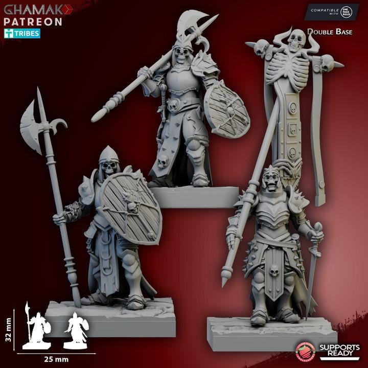 Curtenic Guard - Skeleton Miniatures - Ghamak