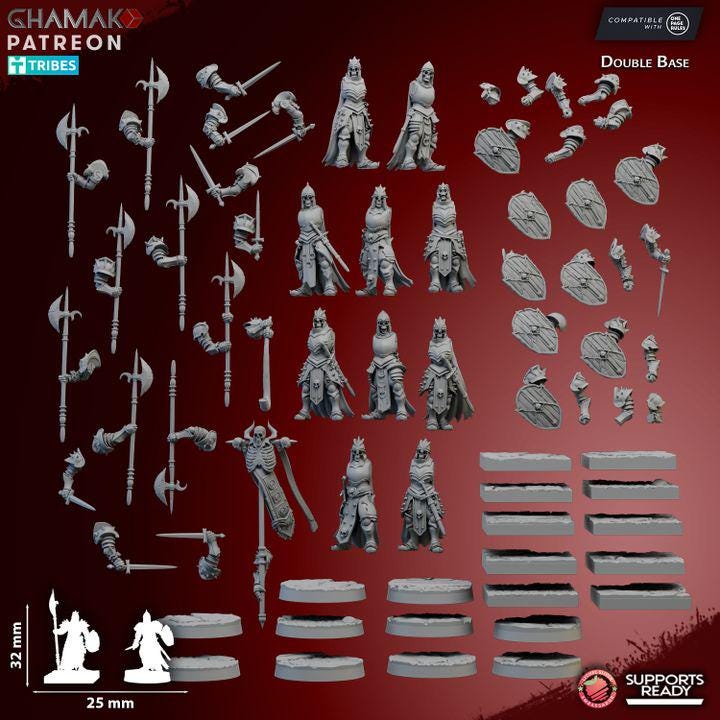 Curtenic Guard - Skeleton Miniatures - Ghamak
