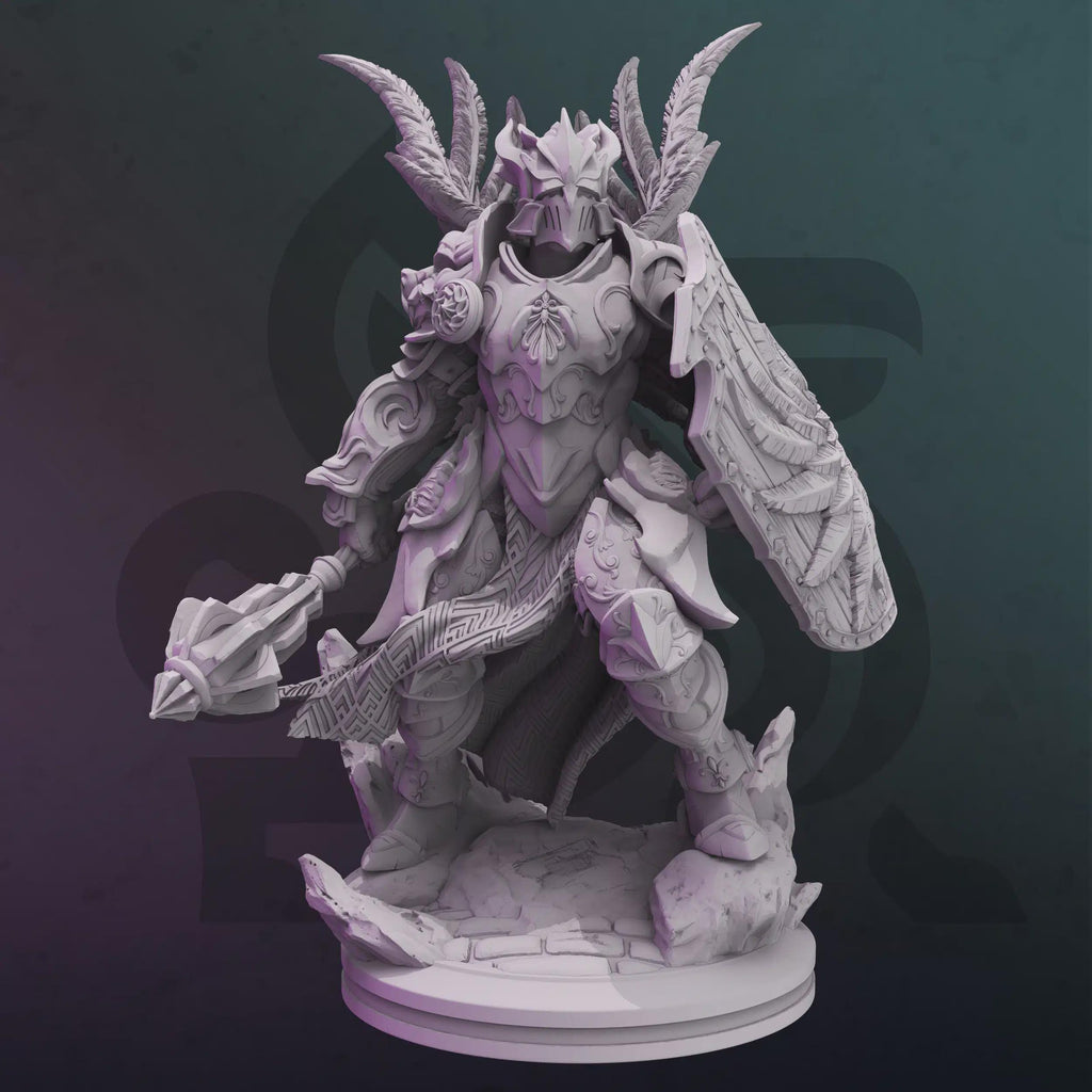 Elf Cleric Paladin Miniature - Zyril the Spellknight - DM Stash