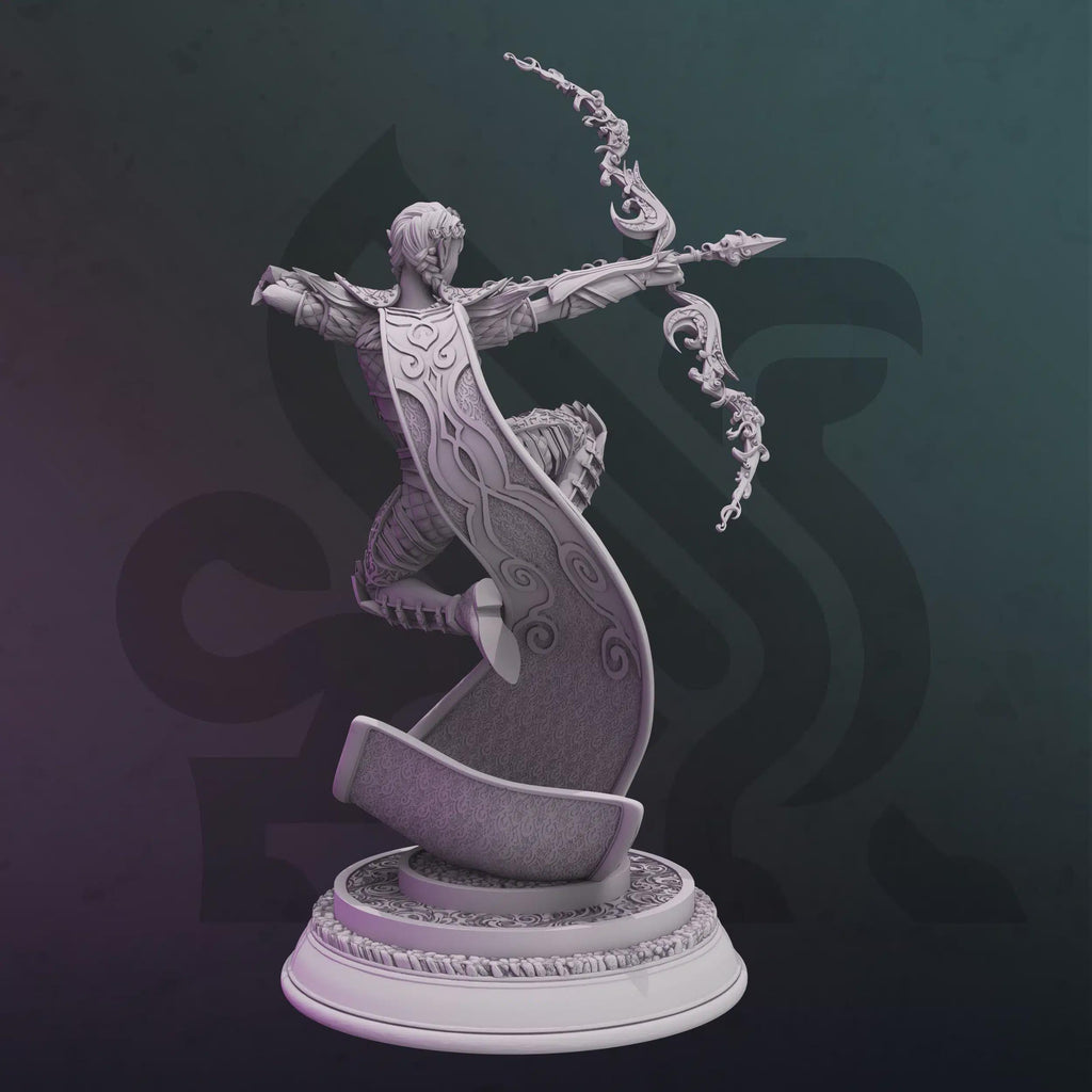 Female Elf Ranger Miniature - Elexana, Arcane Ranger - DM Stash