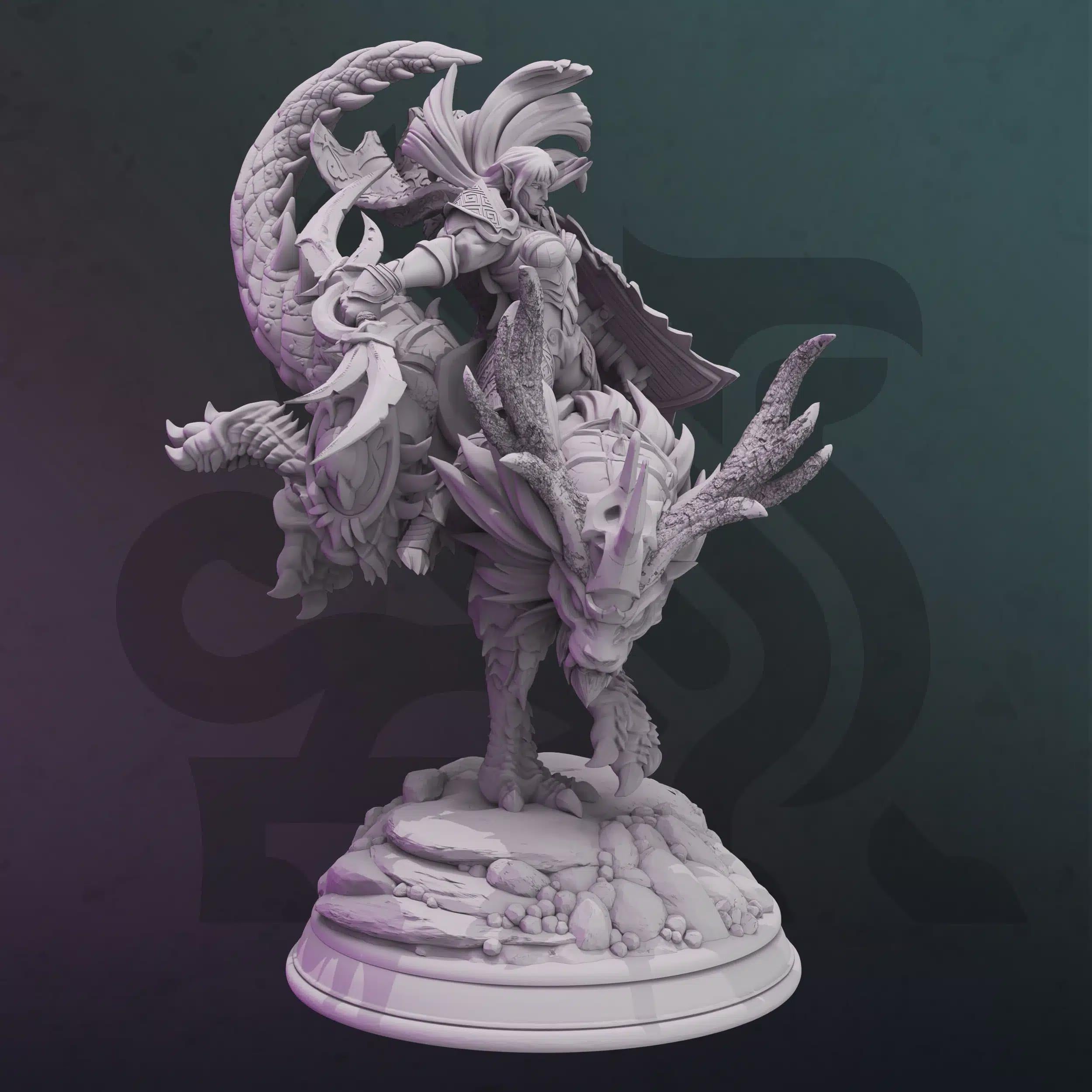 Female Elf Ranger Miniature - Glynbel, Priestess of Brinilmin - DM Stash