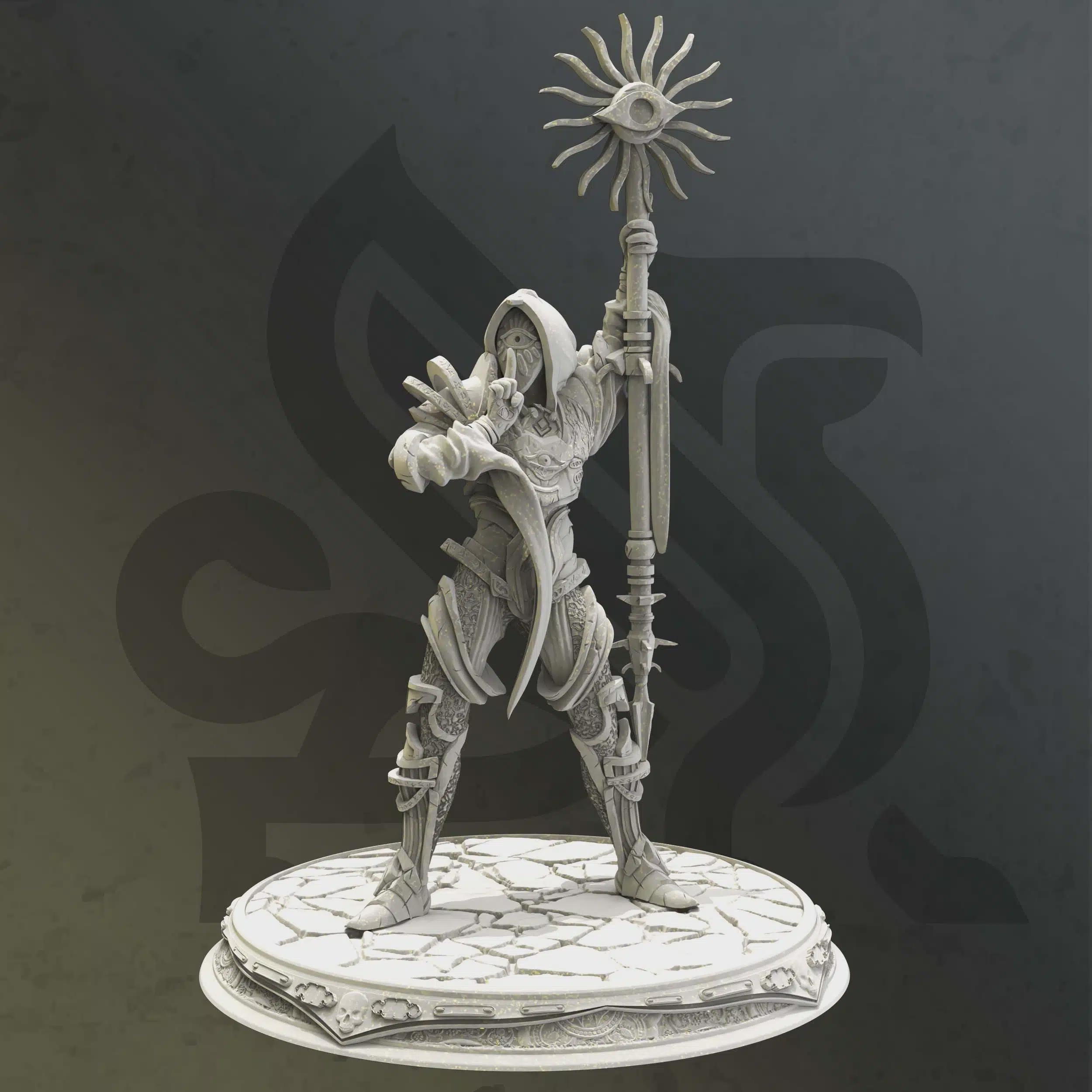 Half-Elf Wizard Sorcerer Miniature - Seroca, Bearer of Secrets - DM Stash