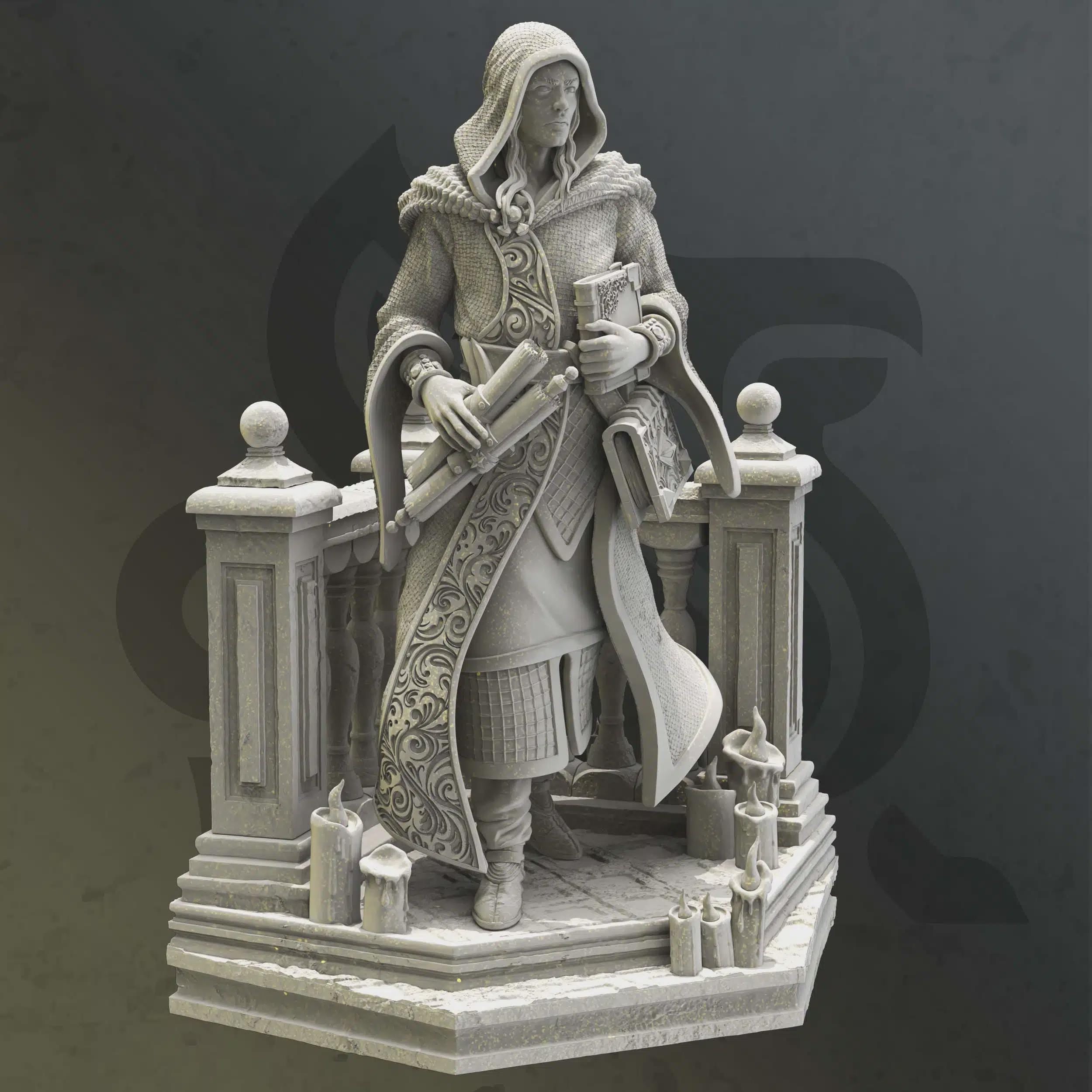 Half-Elf Wizard Miniature - Tharanais, Prince of Wisdom - DM Stash