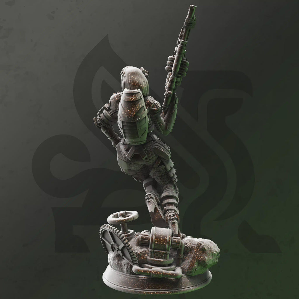 Female Human Gunslinger Miniature - Aldith, Alimrothi Designated Markswoman - DM Stash
