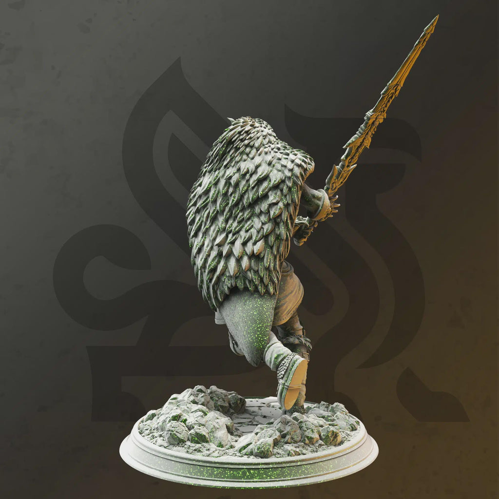 Human Barbarian Miniature - Aloxian, Warrior of the Groves - DM Stash