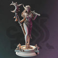 Female Drow Warlock Miniature - Kadna Glydrin, High Priestess of the Moon - DM Stash
