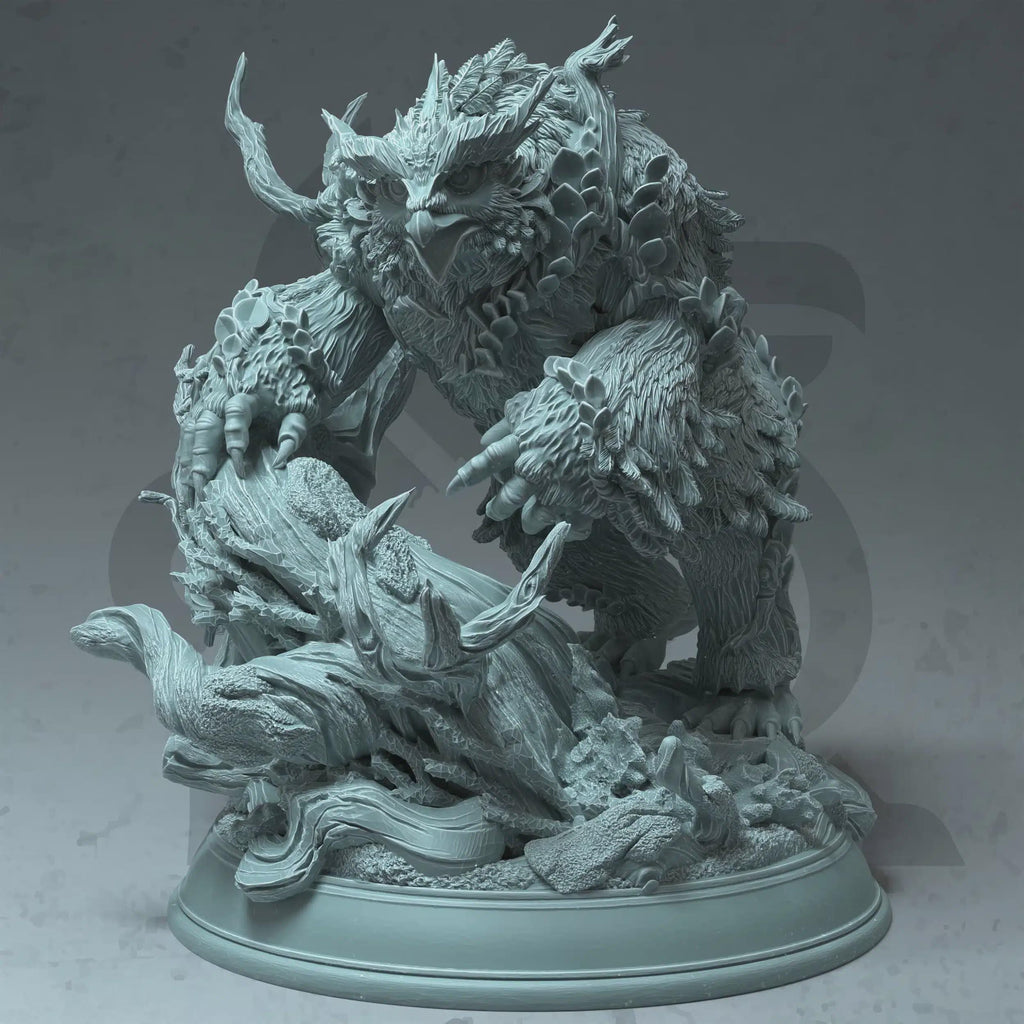 Firalyn, Fey Touched Owlbear Miniature - DM Stash