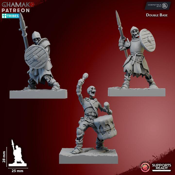Skeletal Guard - Skeleton Miniatures - Ghamak