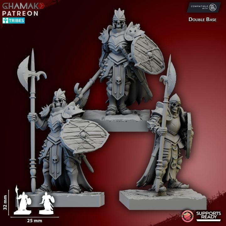 Curtenic Guard - Skeleton Miniatures - Ghamak