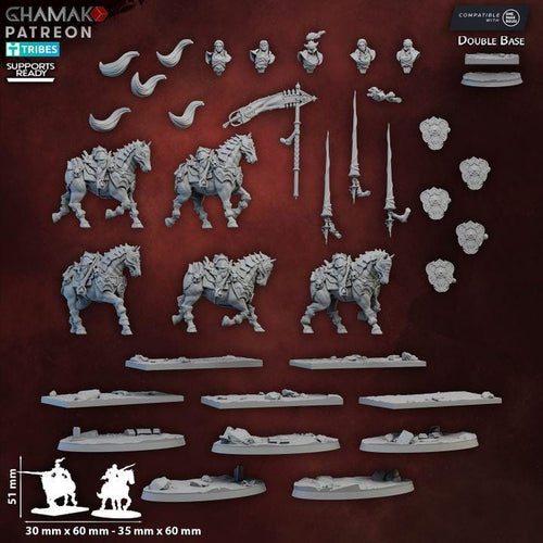 Blutschwestern-Kavallerie – weibliche vampirische untote berittene Miniaturen – ergibt 5 Modelle – Ghamak